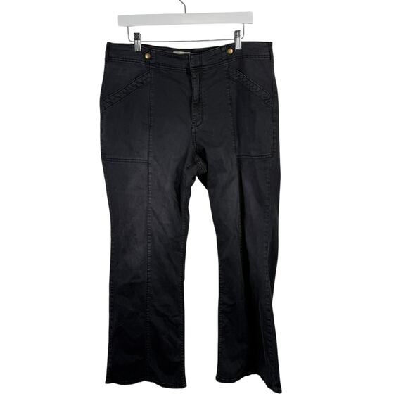 Pilcro Anthropologie Demilune Bootcut Utility Flare Pants Boho Womens 32 - Picture 1 of 7